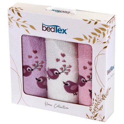 198422 38098 4 darkova sada frote rucnicku 3 ks ptacci baleni 333817