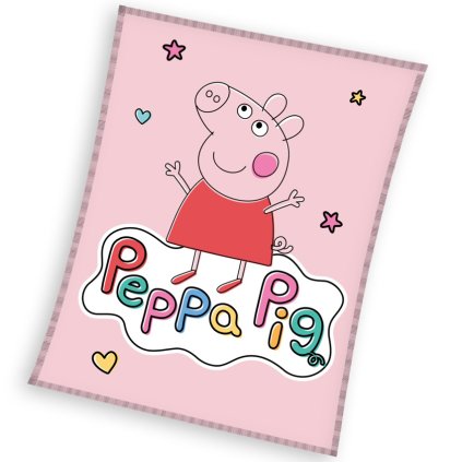 Detská deka Prasiatko Peppa Veselá Pepina 110x140 cm