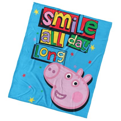 Detská deka Prasiatko Peppa Úsmev Prosím 110x140 cm