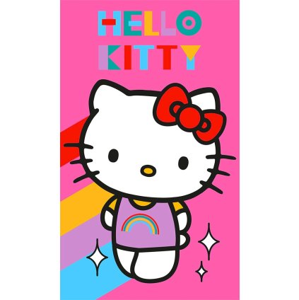 Detský uterák Hello Kitty Rainbow 30x50 cm