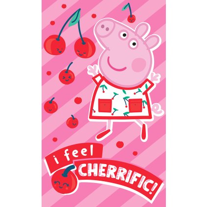 Detský uterák Prasiatko Pepina Ako Čerešnička 30x50 cm