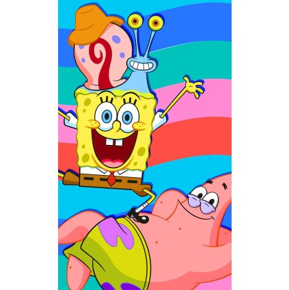 Detský uterák Sponge Bob s Patrickom a Garym 30x50 cm