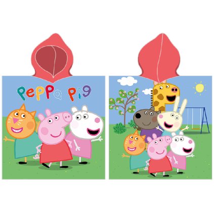 Detské pončo Prasiatko Pepina s Kamarátmi na Lúke
