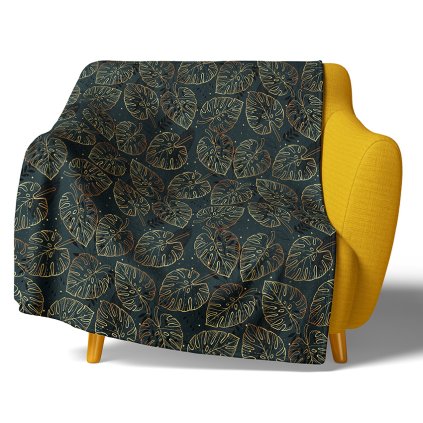 146644 1 mikroplysova deka listy v barvach podzimu 150x200 cm