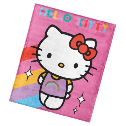 Detská deka Hello Kitty Rainbow 130x160 cm