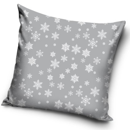 217145 39765 dekoracni polstarek snehove vlocky 40x40 pnl223031