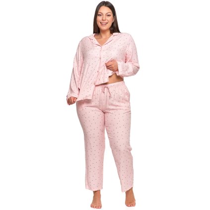 152030 1 damske pyzamo moraj pdd6800 002 velikost 3xl barva ruzova