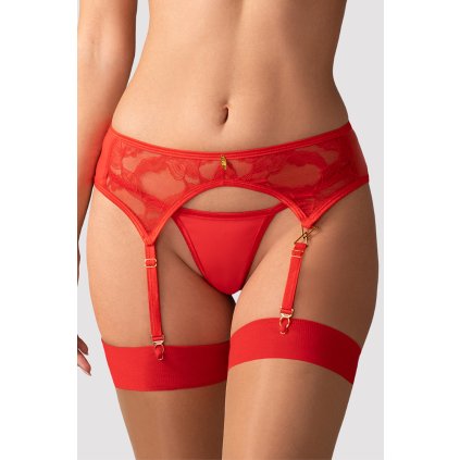 231348 podvazkovy pas obsessive aliosa garter belt velikost s m barva cervena