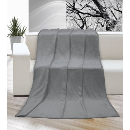 153515 deka koral micro jednobarevna 150x200cm seda
