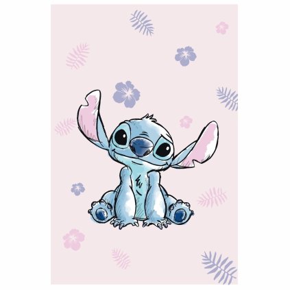 153566 mikroflanelova deka lilo a stitch pink
