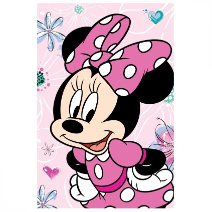 153575 mikroflanelova deka minnie flowers 02