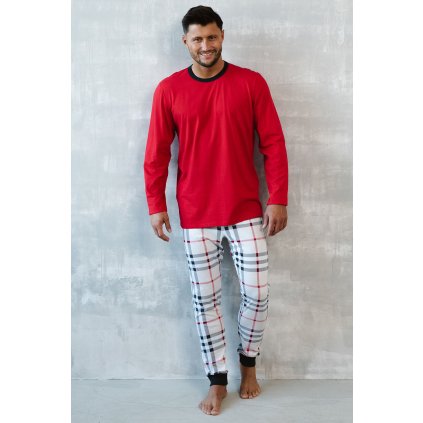 154079 panske pyzamo italian fashion andros dl r dl sp velikost m barva cervena