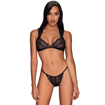 178148 obsessive elisetta 2 pcs set podprsenka tanga velikost s m barva cerna