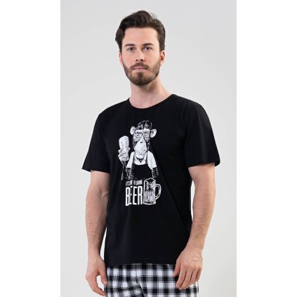 156680 panske pyzamo sortky opice vyp