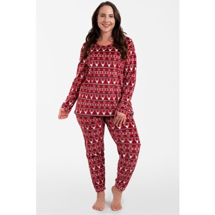 156998 damske pyzamo italian fashion islandia dl r dl sp velikost 2xl barva bordo