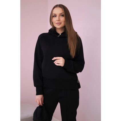 228078 damska zateplena souprava evita mikina teplaky velikost uni barva cerna