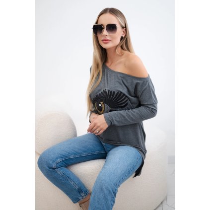 159362 4 tricko tessa s potiskem a delsimi zady velikost uni barva seda tmave