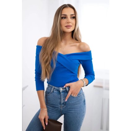 215861 halenka cara s vystrihem do v velikost uni barva modra tmave