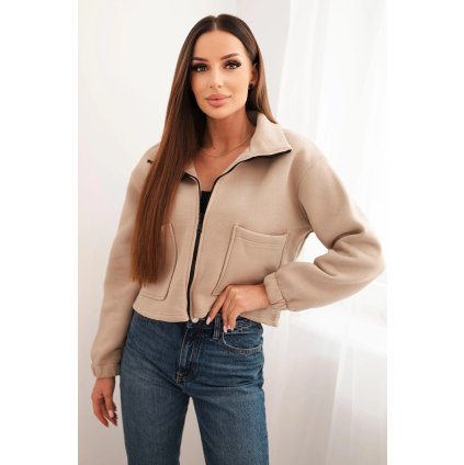 160175 kratka zateplena mikina zoey velikost uni barva bezova