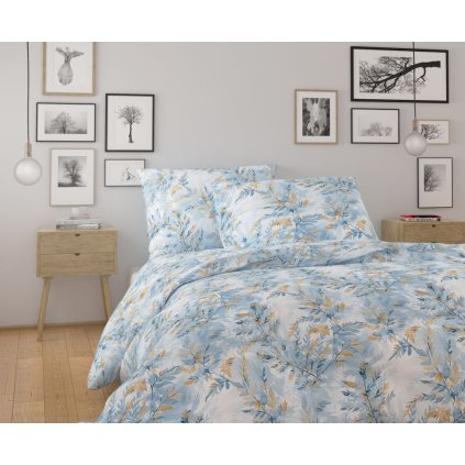 160484 bavlnene povleceni nordic collection 140x200 70x90cm yves modre