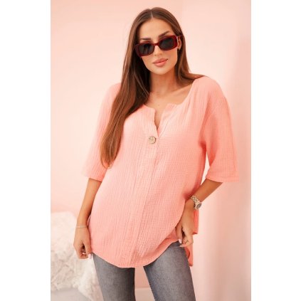 227832 damska muselinova kosile delilah s knoflikem velikost uni barva bezova