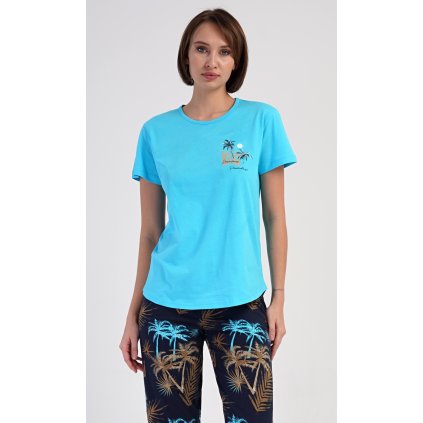 163658 damske pyzamo kapri tropicana