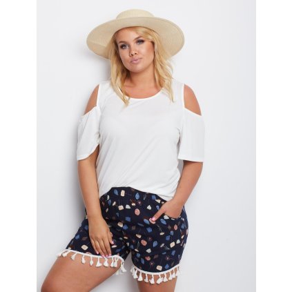 164669 6 damske kratasy at sn 2101a 04x plus size factory price barva modra velikost m l