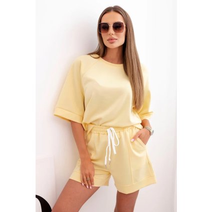 185213 18 damska viskozova souprava 7402 halenka sortky velikost uni barva cerna