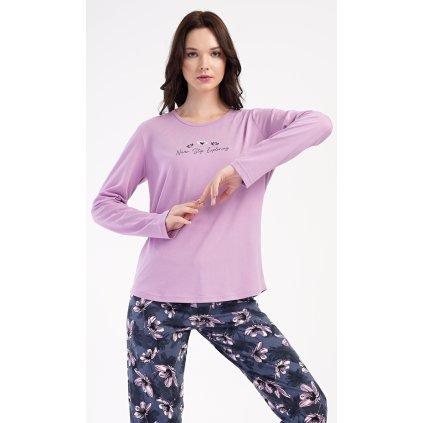 166952 damske pyzamo dlouhe violetta vyprodej
