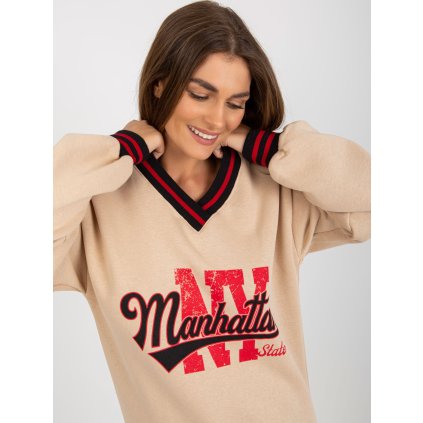 167588 damska mikina em bl 754 37 barva bezova velikost uni