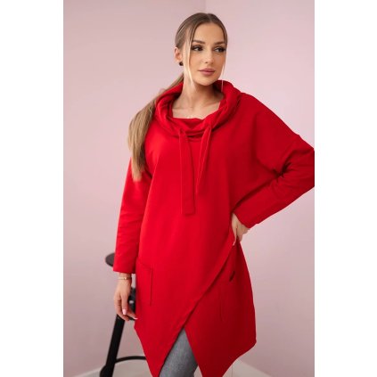 169919 cervena mikina hash s limeckem velikost uni barva cervena