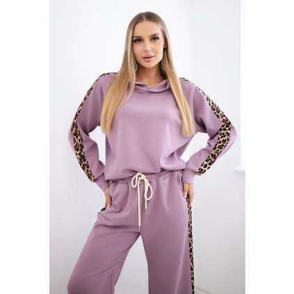 170216 8 viskozova souprava s leopardimi pruhy tmave ruzova velikost uni barva ruzova tmave