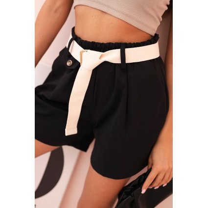 172916 32 sortky art53000 s vysokym pasem a paskem velikost uni barva cerna