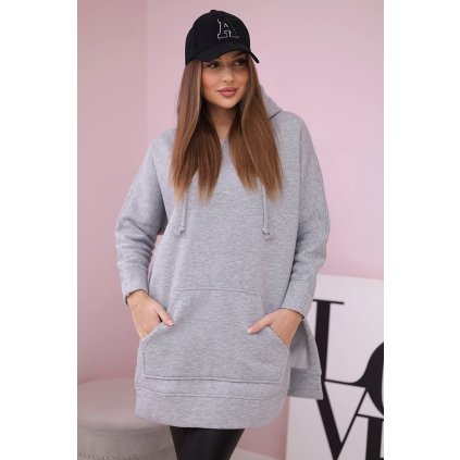 174494 mikina zola s bocnimi rozparky velikost uni barva seda