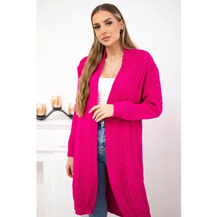 174221 svetr cardigan kostkovany khaki velikost uni barva ruzova tmave