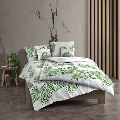 175769 francouzske bavlnene povleceni renforce 200x200 70x90cm tropical bile
