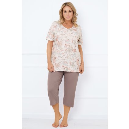 176267 damske pyzamo italian fashion ermida kr r sp 3 4 velikost 2xl barva smetanova