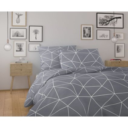 176546 1 bavlnene povleceni nordic collection grid sede varianta 1 2 240x200 70x90cm