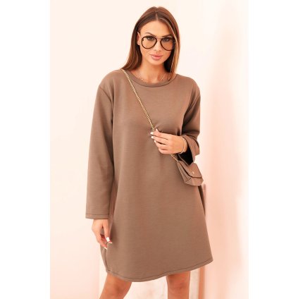 197999 2 viskozove saty plus size s kabelkou na retizku velikost uni barva hneda