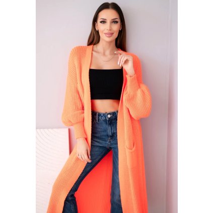 197081 1 dlouhy svetr isolde kardigan velikost uni barva oranzova