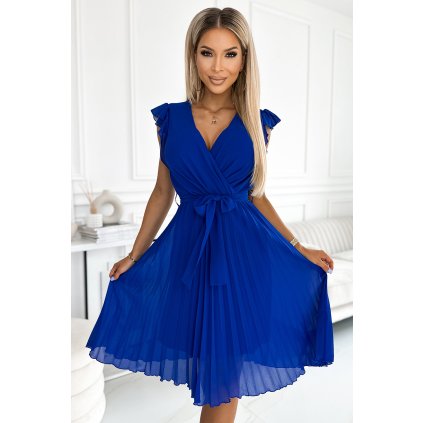 187250 polina plisovane saty s vystrihem a volany modre 374 4