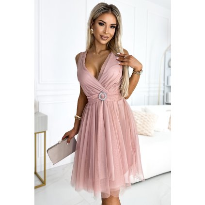 187667 olga tylove saty s vystrihem a ozdobnou sponou spinave ruzove 525 2