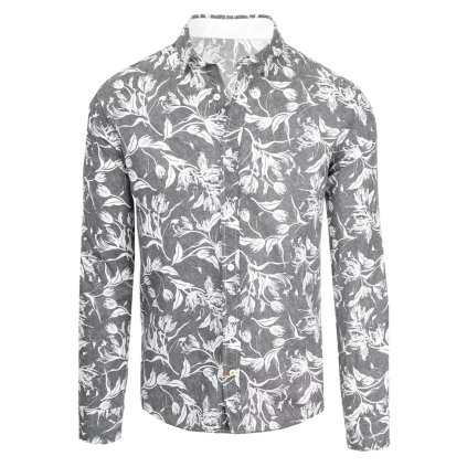 191555 panska vzorovana kosile barva seda dstreet dx2262 velikost m barva seda tmave