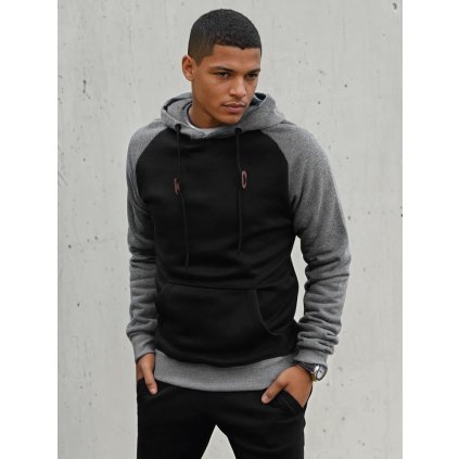 191672 panska mikina s kapuci barva cerna dstreet bx5488 velikost m barva cerna