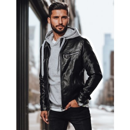 191921 panska kozena bunda barva cerna dstreet tx4330 velikost m barva cerna