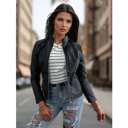 196241 damska bunda ramones breta barva cerna dstreet ty3453 velikost s barva cerna
