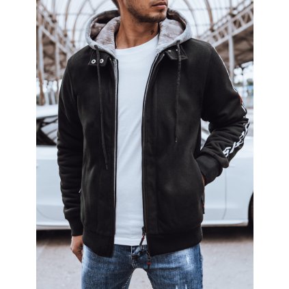 193001 panska mikina s potiskem barva cerna dstreet bx5612 velikost m barva cerna