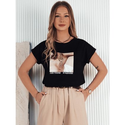 194612 damske tricko s potiskem falci barva cerna dstreet ry2397 velikost s m barva cerna