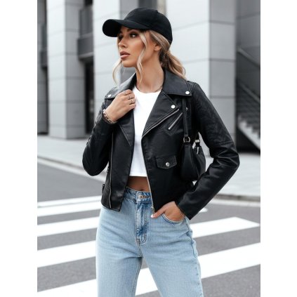 194702 3 damska kozenova bunda erieta dstreet ty4197 velikost s barva cerna