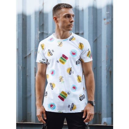 195119 bile panske tricko s potiskem dstreet rx5613 velikost m barva bila